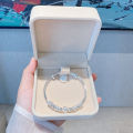 Kid Baby New Korean Fashion Silver Color Lucky Beads Bangles for Women Bracelets Luxury Designer Party Wedding Jewelry Gifts.