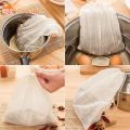 1/50Pcs Kitchen Reusable Drawstring Cotton Cloth Bag / Locking Spice Strainer Chinese Medicine Herbal Cooking Tools Soup Tea Mesh Filter Bags.