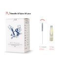 50pcs/box Microblading Needles and Caps For Semi permanent makeup ( 1R 3R 5R 3F 5F 7F 7U ).
