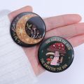 44mm Cartoon Funny Animal round RED SEAL Pin Button Cute Mushroom Bee Cat Brooch Badge Lapel Pin Clothing Ornament Gift. 