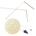 Coppers Dowsing Rods Set with Divining Rods+Pendulums+Divination Mat. 