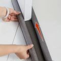 3 feet size Gray Color Door Bottom Seal  Door Draft Stopper Door Sweep Weather Stripping Noise Blocker Window Breeze Blocker Adjustable Door Sweeps. 