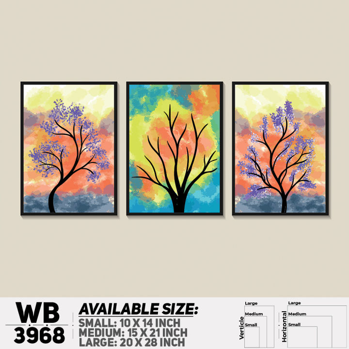 Premium Quality - Hand Painting Art (Set of 3) Wall Canvas Wall Decoration Poster For Wall - WB3968 - Stickyfy - Trend and Need full