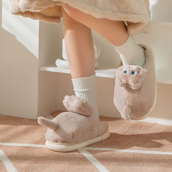 Cat%20Slippers%20Women%20Home%20Furry%20Slippers%20Winter%20Warm%20Slippers%20Indoor%20Floor%20Kawaii%20Floor%20Shoes%20Cat%20Funny%20Gift%20Couple%20Plush%20Slippers%20-%20Image%205