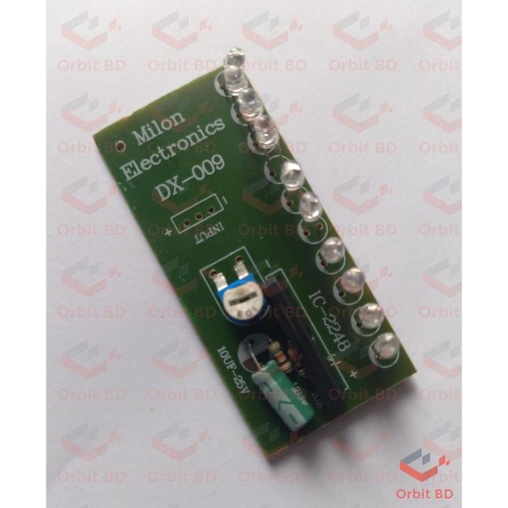 Music Equalizer Indicator With 10 Transparent LED 4 Green 6 Red