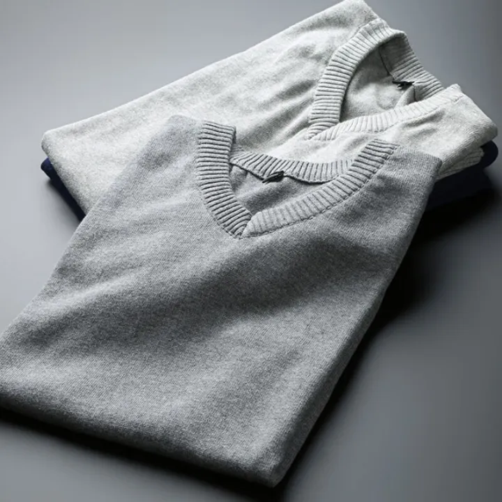 Men's%20Sleeveless%20Sweater%20Vest%20Simple%20All-match%20V%20Neck%20Solid%20Basic%20Cozy%20Tops%20Korean%20Style%20Ins%20Knitted%20Plus%20Size%20M-3XL%20-%20Image%208