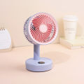 New Simple Mini Desktop Fan USB Charging Long Battery Life Silent Moving Head Dormitory Office Desktop Fan.