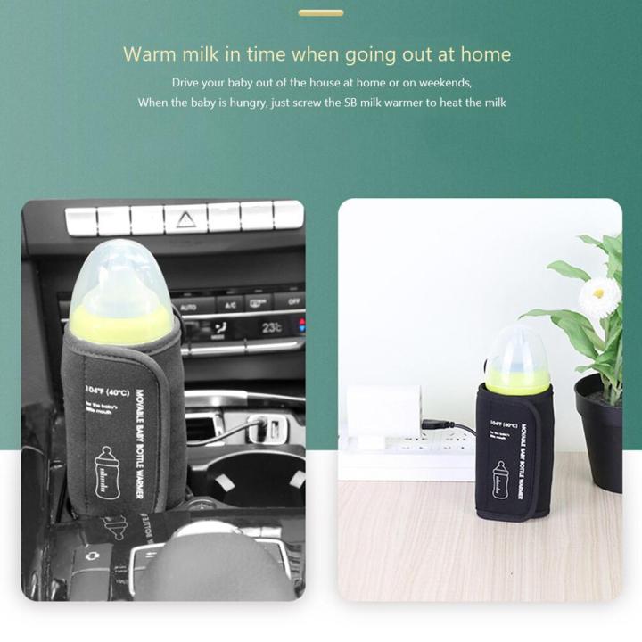 1 USB Milk Bottle Insulation Bag Portable Type C Baby Feeding Bottle Insulation Bag Hangable Milk Bottle Warmer Movable For Travel