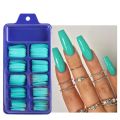 100Pcs/Box Candy Nails Full Cover Ballerina Acrylic Artificial False Nail Tips Press on Finger Manicure Extension Tools. 