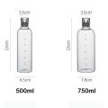 Newest Water Cup Sport Milk Tea Ice Water Bottle with Time Scale Couple Plastic Portable Container Anti-drop Outdoor Cover. 