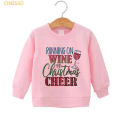 Xmas Tree Print Merry Christmas Sweatshirts For Kids Girls Boys Lovely Winter Top New Year Gift Custom Jumper Coat Sweater 3-14Y.