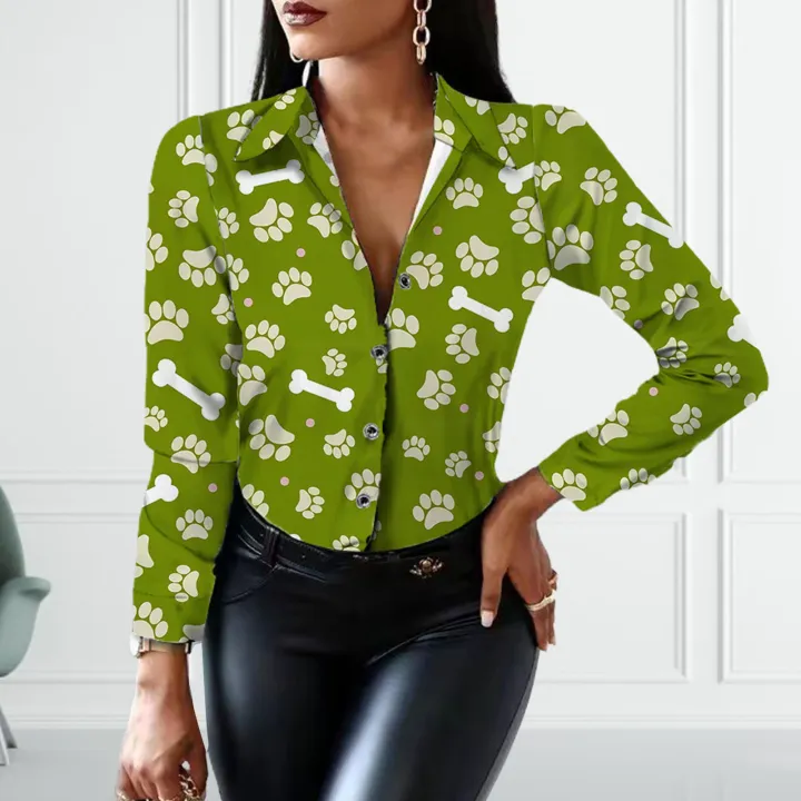 Casual%20Shirt%20Slim%20Fit%20Milk%20Cow%20Printing%20Casual%20Office%20Shirt%20Top%20-%20Image%204