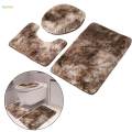 3 Pieces Bath Mats Set for Bathroom with Toilet Cover, U Shape Rug, Washable Bathroom Rug Sets for Tub, Bath Room, Shower Floors.