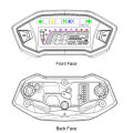 Universal Digital Gauge 7 Colors Tachometer Speedometer Odometer Gear Fuel Indicator for Motorcycle. 