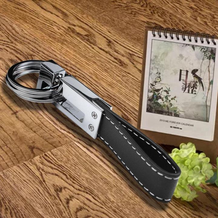 Leather Belt Loop Strap Quick Release keyring Keychain Key Fob