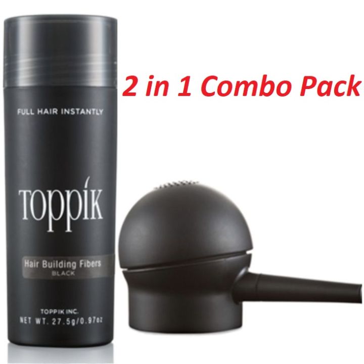 Toppik Hair Building Fiber 27.5g Hair Fiber + Spray Applicator Pump