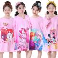 Summer Spring Girls Anna Elsa Olaf Princess Nightgown Pajamas Kids Long Sleeve Nightdress Cute Cartoon Baby Sleep Dress Homewear. 