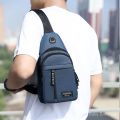 Follow my shop minus 2 RM Beg galas lelaki USB interface small backpack man bag Leisure Sports Chest Bag Shoulder Messenger Bag. 