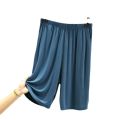 Modal baggy shorts, men's summer plus-size skinny cropped pants, wear high-waisted pajama pants, thin solid color slacks.