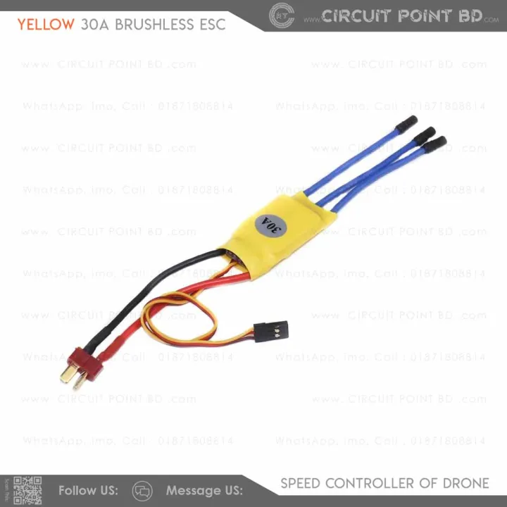 ESC%2030A%20Yellow%20for%20Drone/Plane%20Speed%20Controller%20Brushless%20DC%20Motor%20Electronic%20Speed%20Controller%20for%20Brushless%20DC%20Motor%20Multicopter%20/%20Airplane%20/%20Drone%20/%20RC%20Car%20-%20Image%204