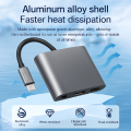 3-in-1 Type C to USB-C 4K HDMI USB 3.0 | Hub Adapter Cable for Apple Macbook Pro. 