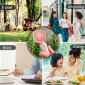 USB Mini Fan Three Speed Regulation Portable Fans Low-Noise Silent Strong Wind Power Battery Power Supply 1Set.