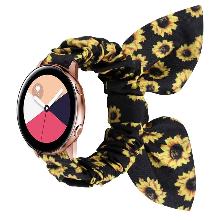 Women%20Scrunchie%20Elastic%20Strap%20for%20Samsung%20Galaxy%20Watch%204%203%2041/45%E3%80%902023%E3%80%91mm%20Active%202%2040mm%2044mm%20Gear%20S3%20Classic%20Huawei%20Watch%202%20Fashionband%20-%20Image%202