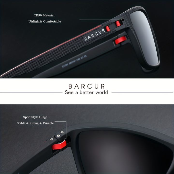 BARCUR%20Sports%20Sunglasses%20For%20Men,%20Polarized%20Fishing%20Travel%20TR90%20Lightweight%20Sunglasses%20For%20Women%20And%20Men%20-%20Image%202