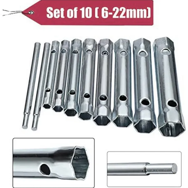 NANLIY-%2010Pcs%206-22mm%20Metric%20Tubular%20Box%20Wrench%20Set%20Tube%20Bar%20Spark-Plug%20Spanner%20Steel%20Double%20Ended%20for%20Automotive%20Plumb%20Repair%20-%20Image%204