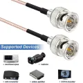 12Pcs 3G HD SDI Cable BNC Cable 30cm 75 Ohm for Cameras Video Equipment Supports HD-SDI 3G-SDI 4K 8K Video Cable. 