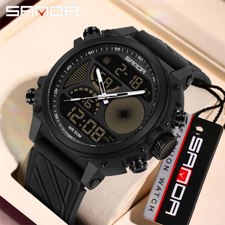 SANDA%20Multi%20Display%20Multi%20Function%20Watch%20Dial%20Visualization%20Design%20Trendy%20Waterproof%20Men's%20Watch%20SD6236%20-%20Image%203