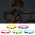 Never Give Up Luminous Rubber Bracelet Men Women Friendship Silicone Wristband Teens Motivational Sport Cuff Fashion Bangle Gift. 