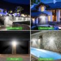 Solar Powered Motion Sensor Cob Wall Light Pir Sensor And Cds Night Sensor 0 Electric Charge. 