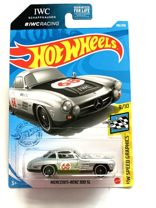 Hot Wheels (Mainline) Mercedes-Benz 300 SL Silver, Scale 1:64