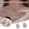 Trendy Korean Style Snowflake Flower Pendant Necklaces for Girls Simple Stylish/ Ladies Chain Choker Jewelry Necklace for Women New Collection. 