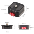 Quick Release Plate Tripod Camera Mount Adapter Quick Setup with 1/4 Inch Screw for Camera Tripod Gimbal Stabilizer. 