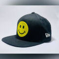 Black Cotton Smile  DJ Cap for Men. 