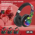 Glowing Bluetooth Headphones king kong Graffiti Wireless Earphones With Mic Noise Cancel Headphones HiFi Deep Bass gamer headset. 