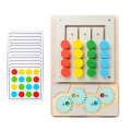 Children's Montessori Rotating Four Walking Game Chess Gear Maze Shape Color Enlightenment Classification Wooden Toys.