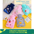 Hot Water Bag Explosion-proof Hand Warm Portable Plush Water Bag Compression Resistant Hand Warmer.