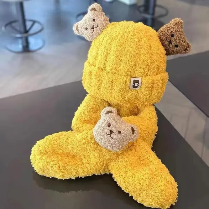 Toddler%20Winter%20Bear%20Hat%20Scarf%20Set%20Kids%20Earflap%20Beanie%20Warm%20Fleece%20Scarves%20Wrap%20Baby%20Girl%20Boy%20Neck%20Warmer%20-%20Image%203