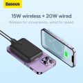 Baseus Magsafe 10000mAh Magnetic Wireless Fast Charge Power Bank for iPhone 15/14/13/12 Series, Black.
