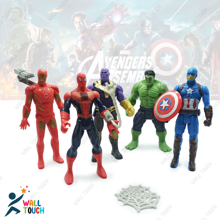 Iron-man, Captain America, Spiderman, Hulk and Thanos Action Figure Avengers Endgame-05 pcs set