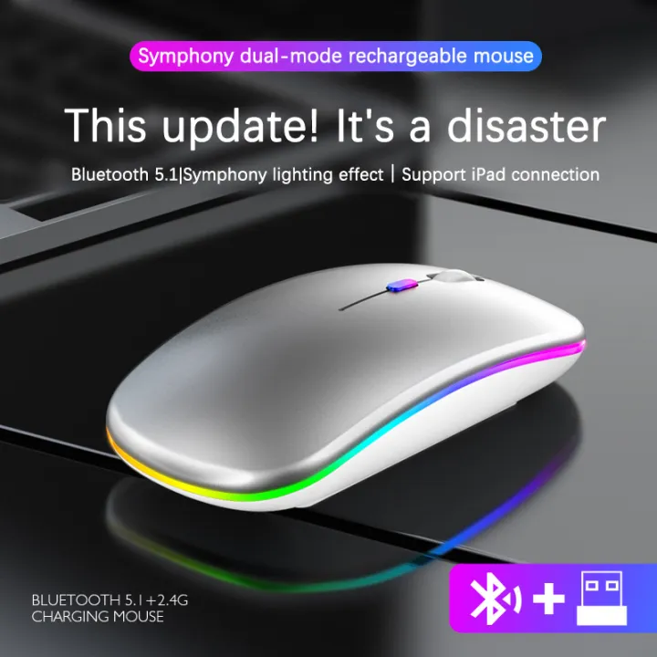Rechargeable%20Dual-Mode%20ultra-thin%20Portable%20Wireless%20Mouse%20with%20LED%20Light,%20USB%202.4GHz%20and%20Bluetooth%205.2%20Wireless%20mute%20Mouse,%20Suitable%20for%20Laptop%20Windows/Mac%20Systems-%20White%20-%20Image%203