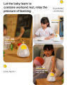 Bird's Nest Time Alarm Clock Night Light Smart LED Wake-up Light Bedroom Desktop Sleeping Night Light with nice material.