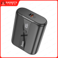 Hoco Q3 Pro 10000mAh Power Bank | PD 20W + QC 22.5W Dual‑Port Fast Charge | 18W Type‑C/Micro‑USB Input | LED Display | Slim 81×59×25 mm. 