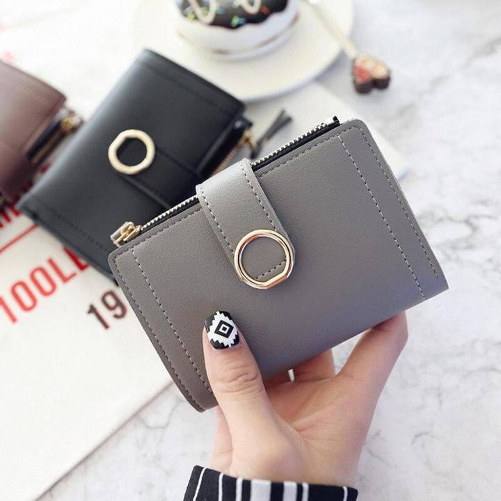 2022 Fashion Wallet for Women Clutch 2 Fold Female Purse Small Zipper Leather Purse Women Ladies Card Bag