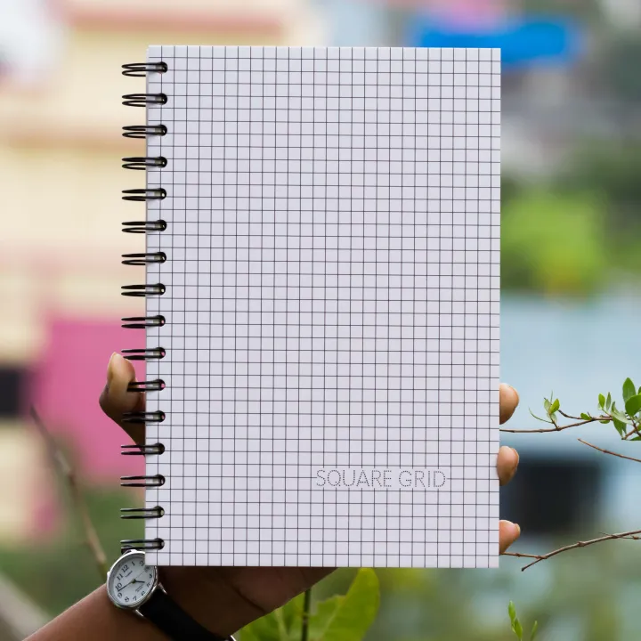 Designer%20Series%20White%20Grid%20Print%20Spiral%20Grid%20Graph%20Notebook%20-%20Image%204