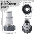 Hose Drain Plug Connector Adapter Kit Pool Drain Hose Adapter Kit 1.5 Inch to 1.25 Inch Hose Adapter Kit Hose Adapter Kit for Intex. 
