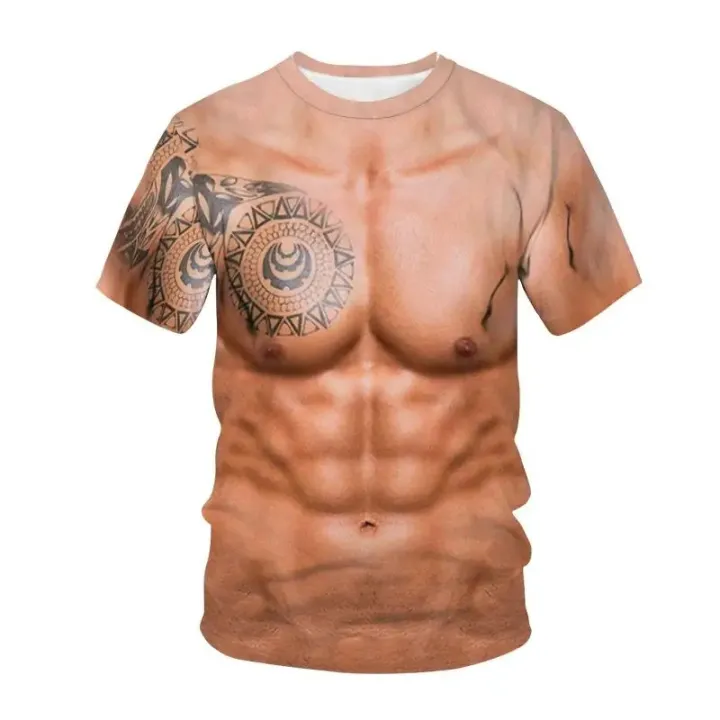 Summer%20Funny%20T%20Shirts%20Cosplay%20Fake%20Muscle%203D%20Print%20Cool%20Men%20Short%20Sleeve%20Oversized%20T-Shirt%20Fitness%20Streetwear%20Boys%20Kids%20Tees%20Top%20-%20Image%204